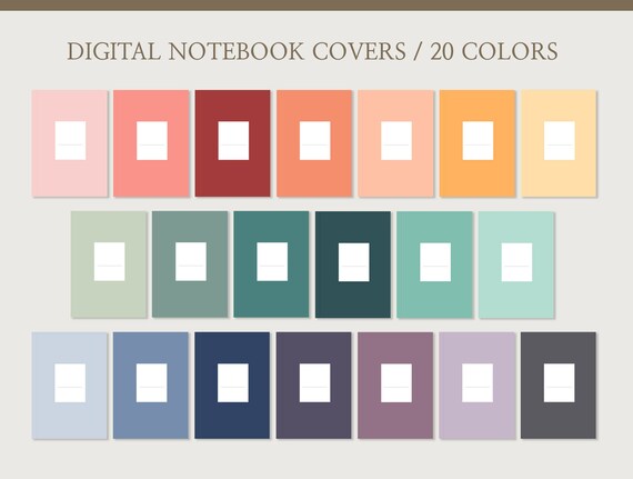20 Digital Notebook Covers Goodnotes Notebook Covers Minimal | Etsy