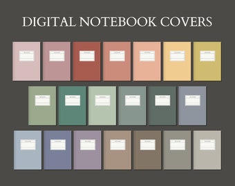 20 Digital Notebook Covers for Goodnotes & Notability (PDF, PNG)