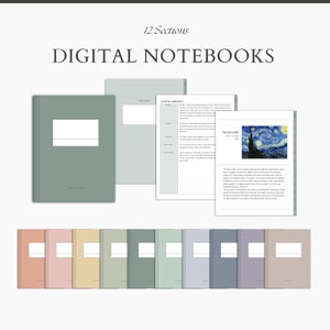 10 Digitale Notizbücher Vertikales Notebook Goodnotes Notability Notizvorlage Ipad Notizen Linen Cornell Grid NotePaper #25-1