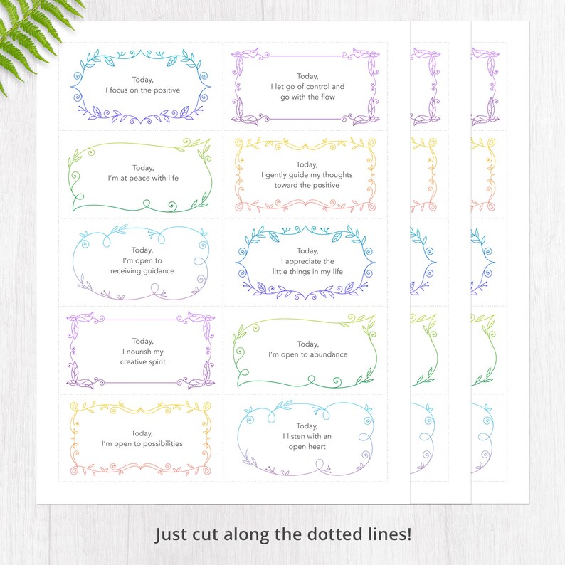 Daily Intention Affirmation Cards set of 30 Printable - Etsy