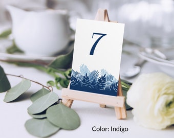 Nature Table Numbers Template, Pine Table Numbers Template, Forest Table Numbers, Woodland Wedding, Wedding Table Numbers Template