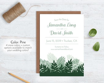 Outdoor Wedding Save the Date Card Template | Mountain Wedding Save the Date | Wedding Announcement | Wedding Save the Date Card