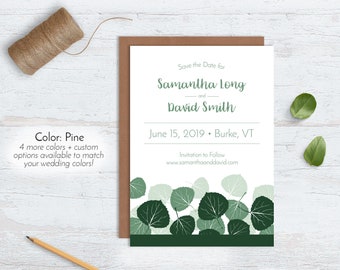 Outdoor Wedding Save the Date Card Template | Mountain Wedding Save the Date | Wedding Announcement | Destination Wedding Save the Date