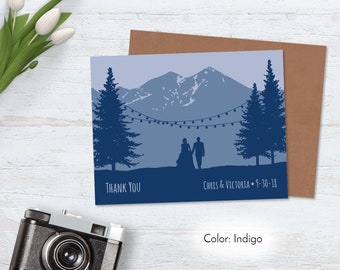 Rustic Wedding Thank You Card Templates  | Outdoor Wedding Thank You Notes for Guests | Destination Wedding Card for Newlyweds