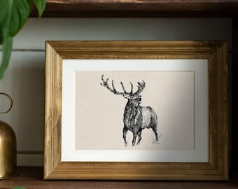 Hunting Art PRINTABLE Vintage Hunting Poster Deer Hunting Gift for Dad Retro Outdoorsman Gift Outdoorsy Wall Decor Hunter Artwork Wildlife