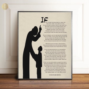 If Poem, 1895 Rudyard Kipling, Printable If Poem, Famous Poem, Printable Poem, Living Room Art Victorian Wall Art Digital INSTANT DOWNLOAD
