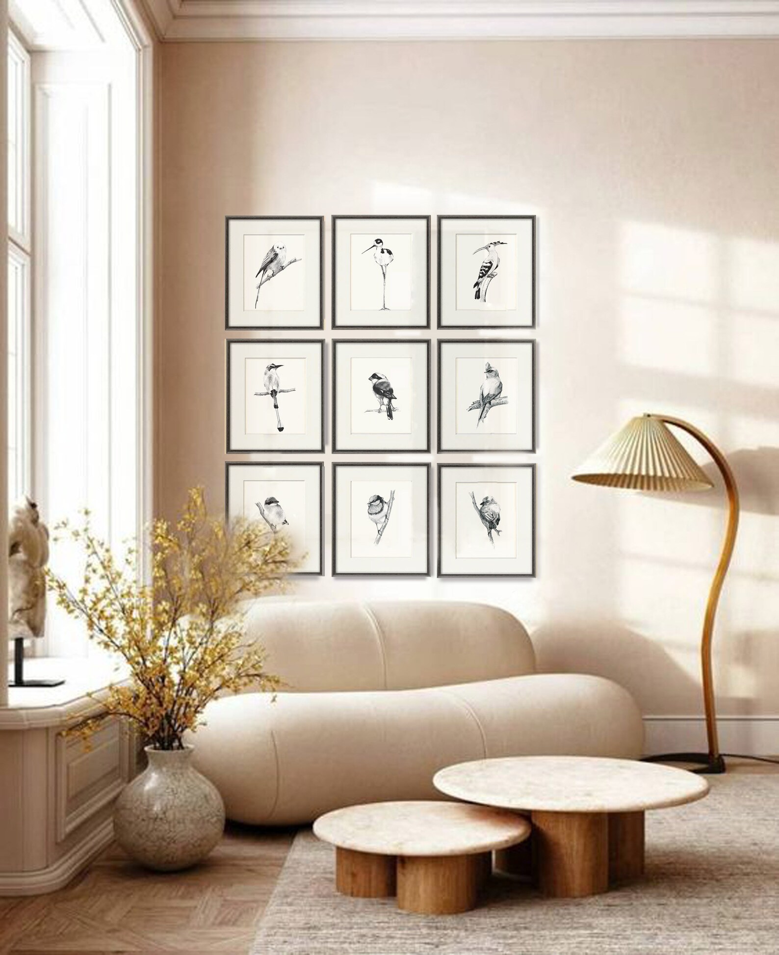 Black and White GALLERY Wall Art Prints Set of 9 Prints of Etsy