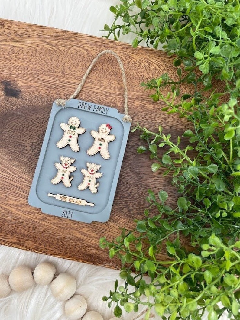 Family Ornament Gingerbread Family 2024 Christmas Christmas Ornament