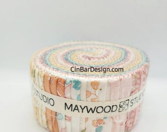 Jelly Roll Fabric, Sunlit Blooms, Maywood Studios  (40) 2.5&quot;x42/43&quot; Quilt Precut