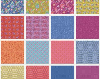 Jelly Roll, Kipling Gardens by Lily Ashbury Collection Riley Blake Design 40 pc- 2.5" x 44" Roll Up, cotton, NEW