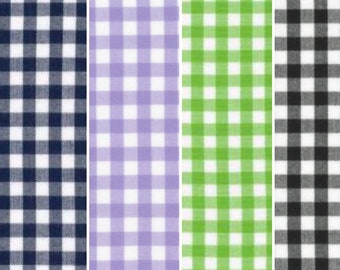 Cotton Gingham 1/4inch, 4 colors available, By the Yard, Robert Kaufman, Cotton Carolina Gingham, quilt, craft, sew, checkered