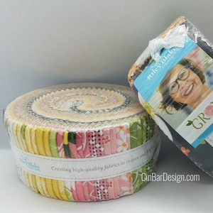 Citrus Jelly Roll Fabric, Grove, Riley Blake Designs, Quilt Cotton (40) 2.5" x43", floral, beautful,citrus  pinks, yellow, green, black