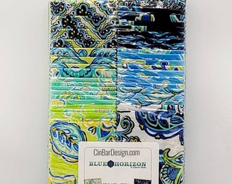 Jelly Roll Fabric - Blue Horizon (40) 2.5"×42/43" - Kanvas Benartex Fabrics, cotton, beautiful  blues and greens