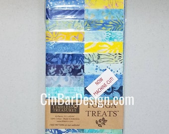 Timeless Treasures Punch Tonga Treats Jelly Roll 40 Pieces//Strips 2.5/" x 43/"//44/"