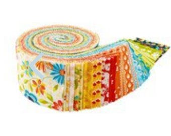 Jelly Roll Fabric, Here Comes The Sun, Riley Blake Designs, 40 pc- 2.5" x 44" Roll Up