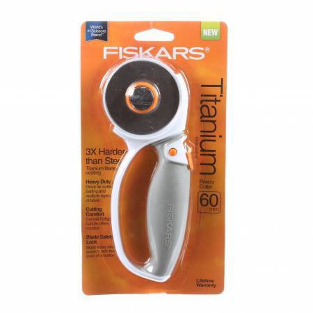 Titanium Fabric Rotary Cutter Fiskar Comfort Loop 60mm Etsy