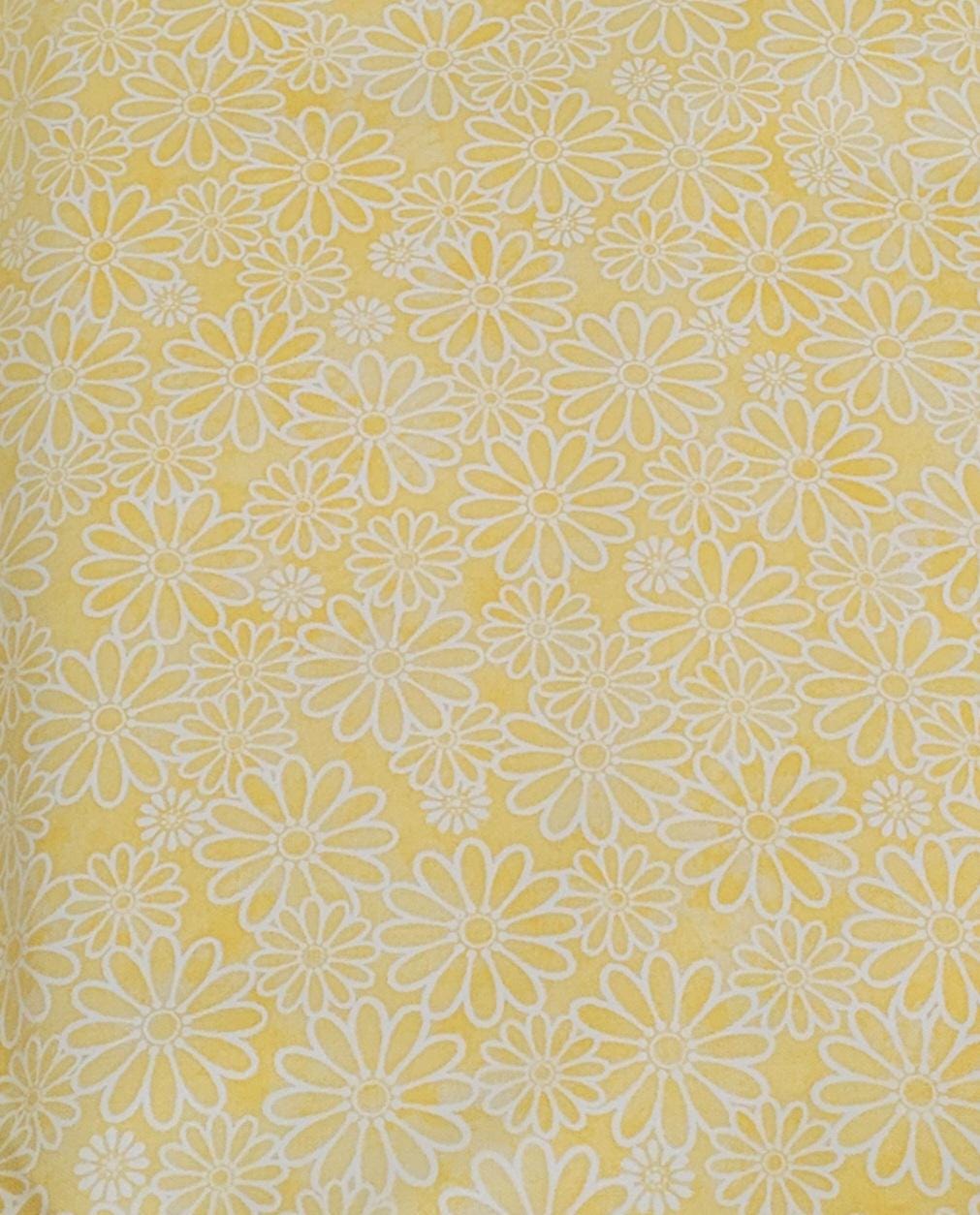 Yellow Cotton Fabric, Sundrenched, by the yard, Keepsake Calico, Cotton, 36" x 44/45" quilt, beautiful blender light yellow with daisies