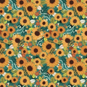 Cotton Fabric, Gather Together Harvest Sunshine Teal, By the Yard, Benartex Fabric, Quilt , beautiful blender, beautiful fall colors