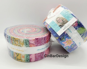 Jelly Roll, Kipling Gardens by Lily Ashbury Collection Riley Blake Design 40 pc- 2.5" x 44" Roll Up, cotton, NEW