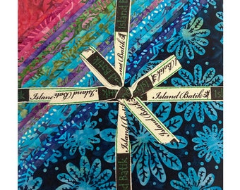 Batik Layercake Fabric, Island Batik - Summer Twilight, 42 pc 10"×10" square, Quilting, crafts, all cotton, beautiful batik