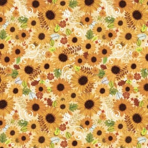 Cotton Fabric, Gather Together Harvest Sunshine cream, By the Yard, Benartex Fabric, Quilt , beautiful blender, beautiful fall colors