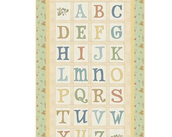 Alphabet Quilt Kit, Alphabet Wall Hanging Kit, 29"x 49", Benartex, Nursery, Baby, cute, cotton, quilt, Beginner friendly
