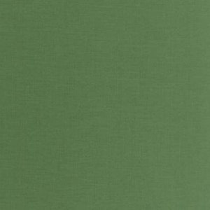 May include: A solid green fabric swatch. The fabric has a subtle texture.