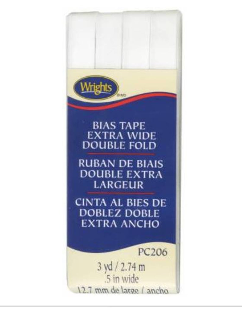 White- 3 yds or by bulk 12 non elastic mask ear loop /& trim 9 yds= 3 of 3yds Wrights Bias Tape Double Fold SALE Quilt Binding White