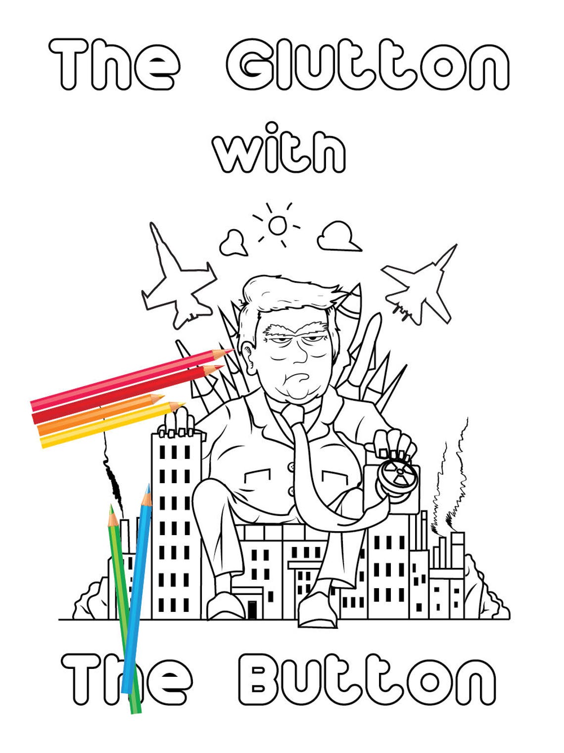 Donald Trump Adult Coloring Page Instant Download Name Etsy UK