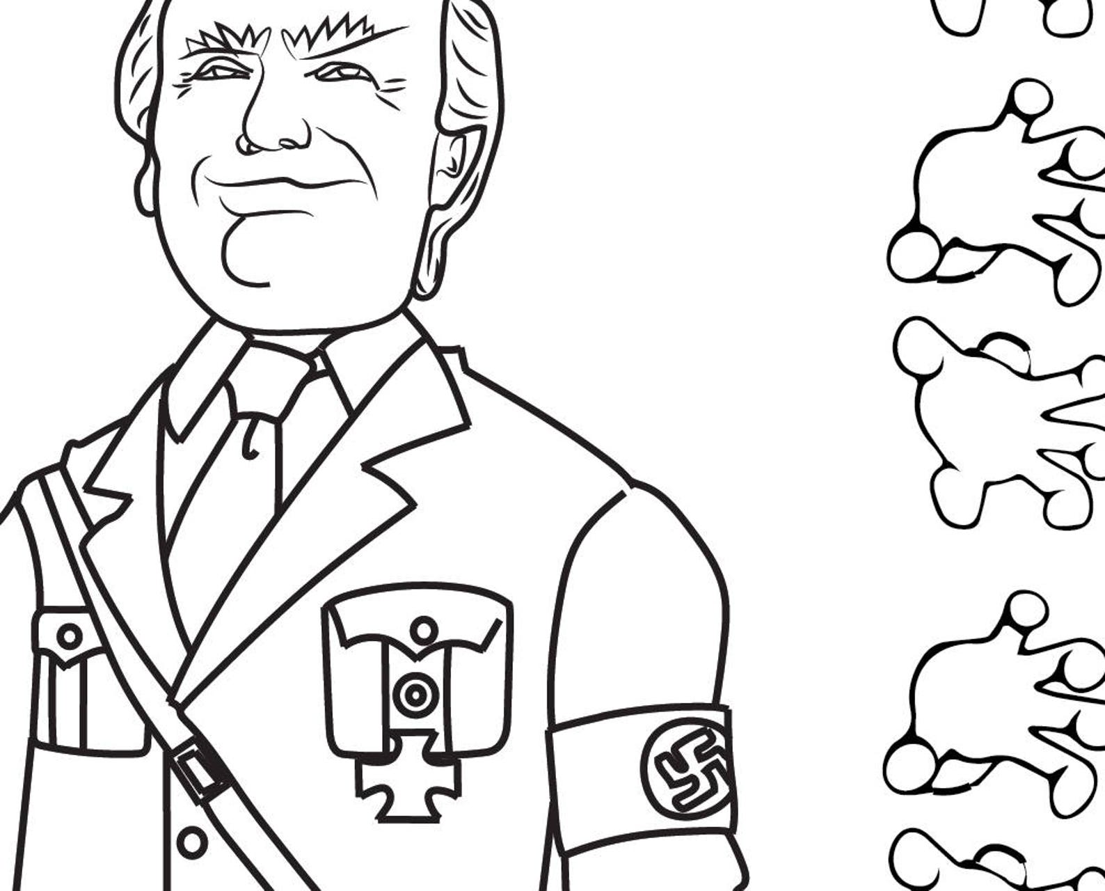 Donald Trump Adult Coloring Page Instant Download Name Etsy España