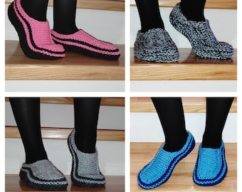 Hand Knit Wool Slippers – Warm Slipper Socks for Men and Women