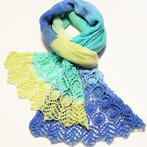 Hand knitted scarf, Winter knitted scarf. Handmade scarf. Women scarf, Colorful, Multicolour