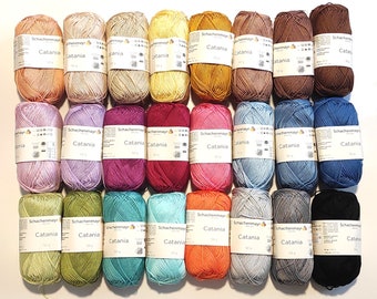 Schachenmayr Catania, hilo de crochet mercerizado 100% algodón para tejer