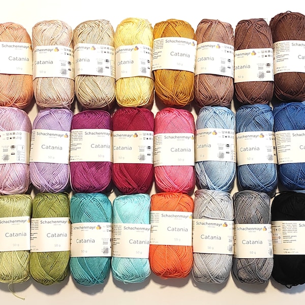 Schachenmayr Catania, 100% cotton mercerized crochet yarn knitting yarn