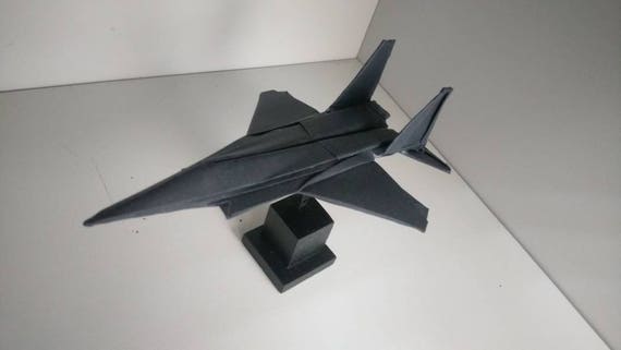 Black Origami Dashboard Car Decoration Paper Plane With Display Stand Model0f15bb009