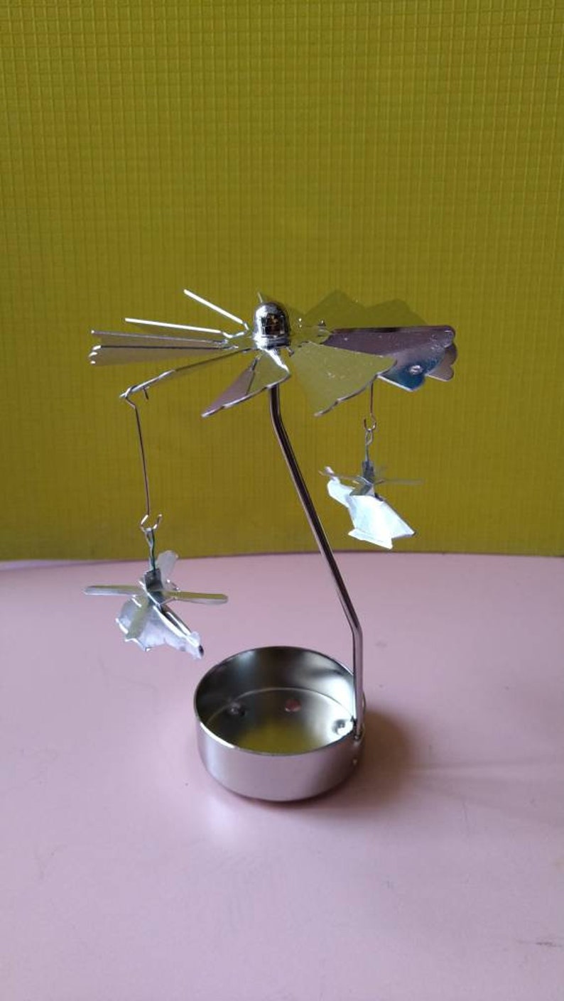 Rotary Spinning Tea Light Carousel Candle Holder Helicopter Decoration ...