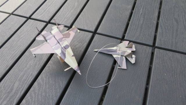 Ensemble de 2 ornements origami tableau de bord de voiture miroir
