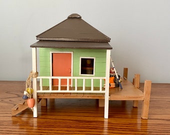 Miniature house / Fairy house / Doll house / home decor / garden decor - Fisherman’s Hut