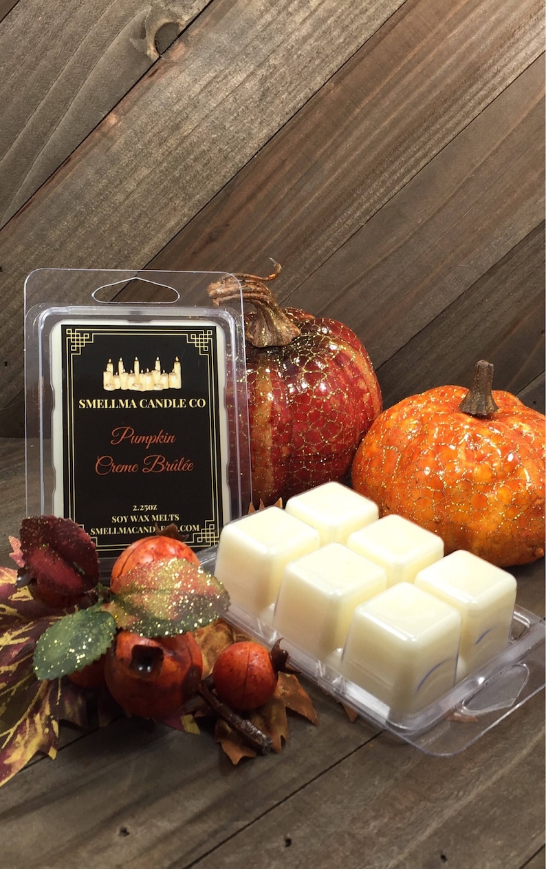 Soy Candle Melts Clamshell Melts Scented Soy Tart Wax Warmer Wax Melts Soy Wax Tart Pumpkin Creme Br\u00fbl\u00e9e Soy Wax Melts Soy Wax Melts