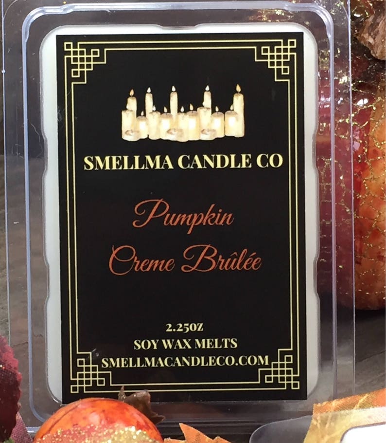 Soy Candle Melts Clamshell Melts Scented Soy Tart Wax Warmer Wax Melts Soy Wax Tart Pumpkin Creme Br\u00fbl\u00e9e Soy Wax Melts Soy Wax Melts