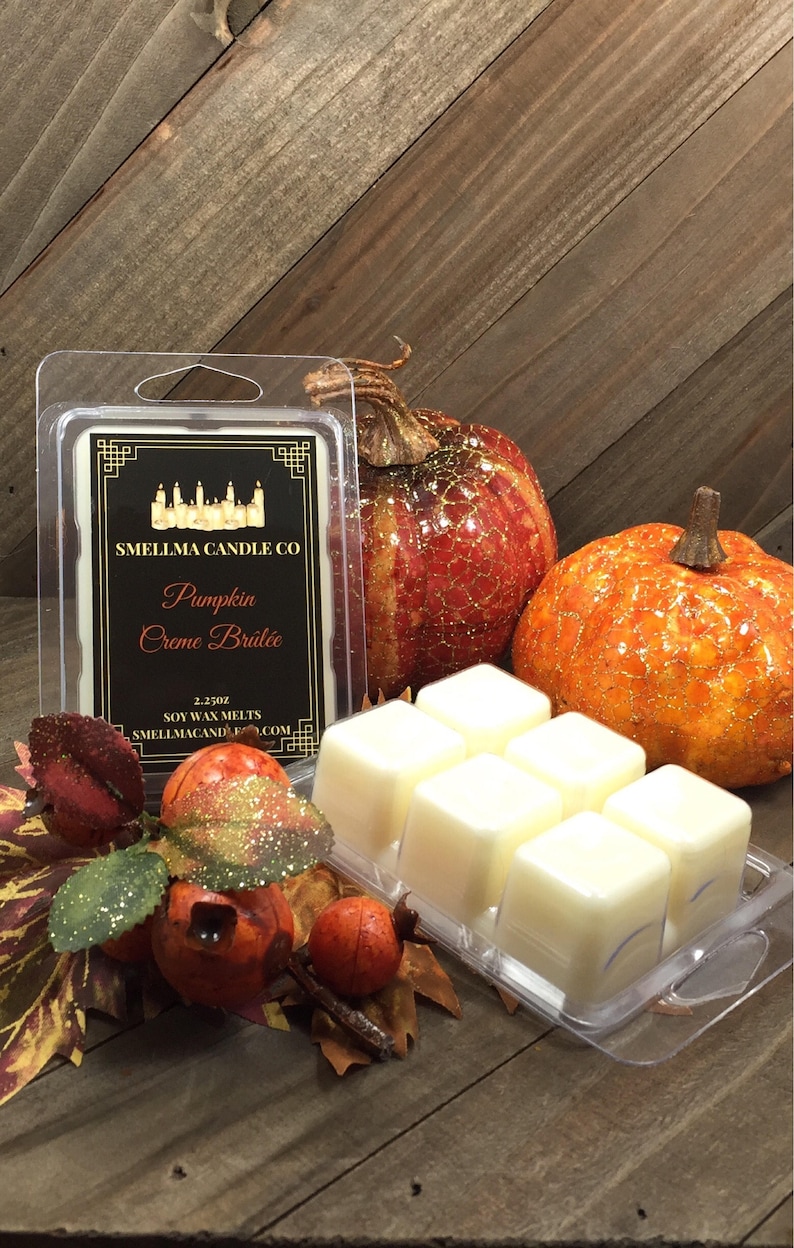 Soy Candle Melts Clamshell Melts Scented Soy Tart Wax Warmer Wax Melts Soy Wax Tart Pumpkin Creme Br\u00fbl\u00e9e Soy Wax Melts Soy Wax Melts