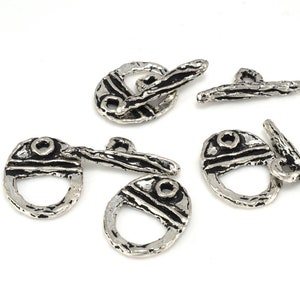 Artisan Silver Toggle Clasps - 2 sets