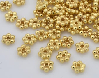 Shiny Copper 4x1mm Daisy Beaded Rondelle Beads 50 Grams Approximately 500