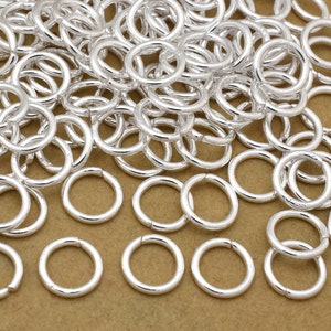 7mm - 154pc Silver jump rings, silver plated open jump rings for jewelry making jumprings, Round O rings, links, connectors 19 Gauge (AWG)