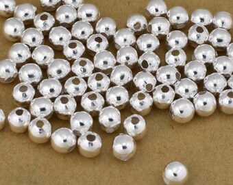 20 Pz. 925 Perline Rotonde Testurizzate In Argento Sterling Perline Spacer Argento - Foto 9