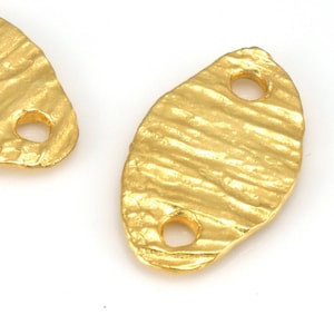 gold plated connector links, artisan findings with two holes 25x14mm