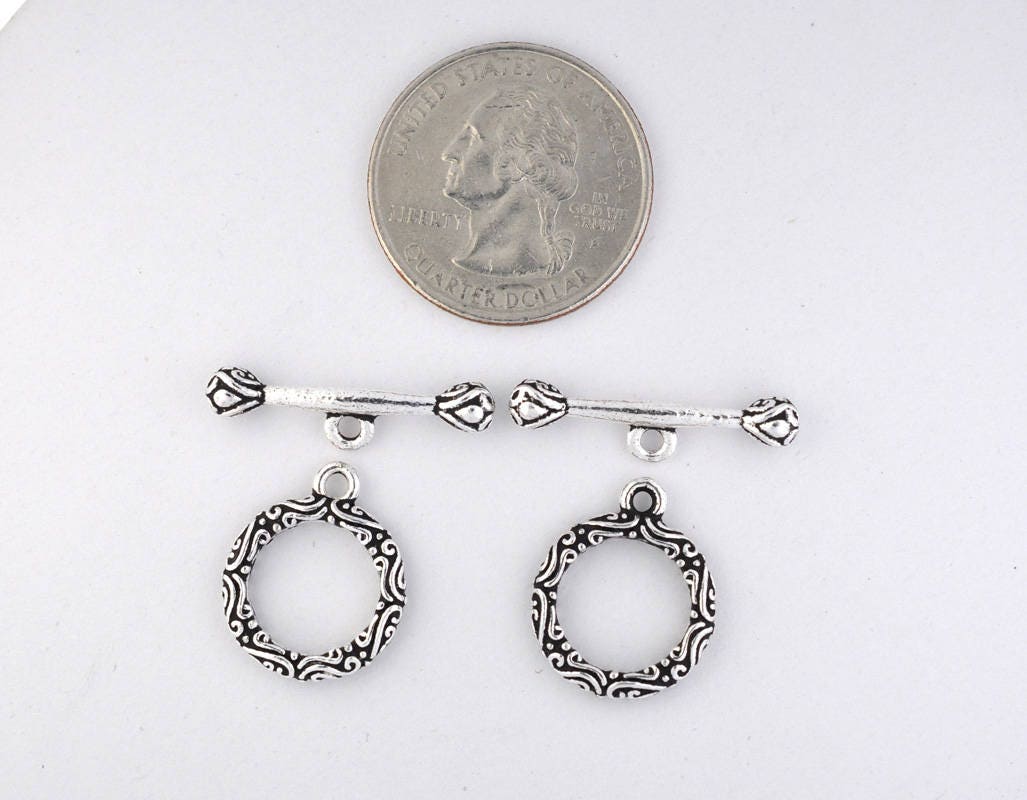 Toggle clasps for Bracelets antique silver filigree clasps Etsy