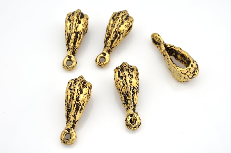 4pcs Gold Plated Necklace Bails Pendant Bail Artisan Findings Etsy