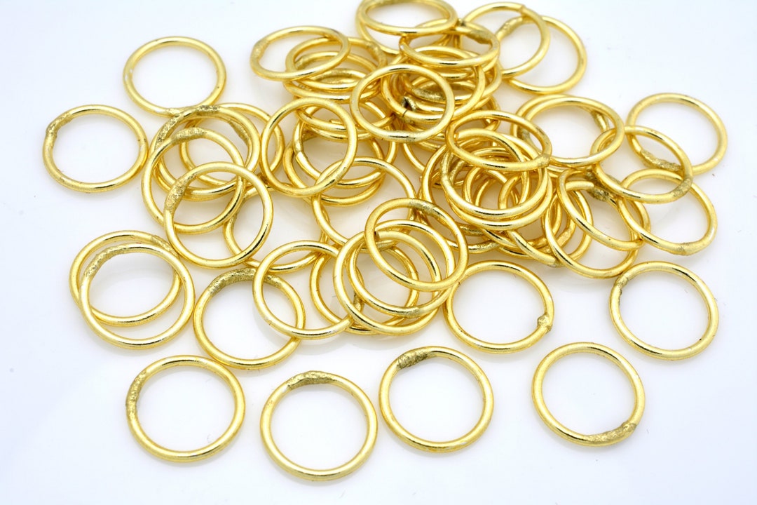 10mm 59pc Gold Closed Jump Rings for Jewelry Making O Rings Etsy