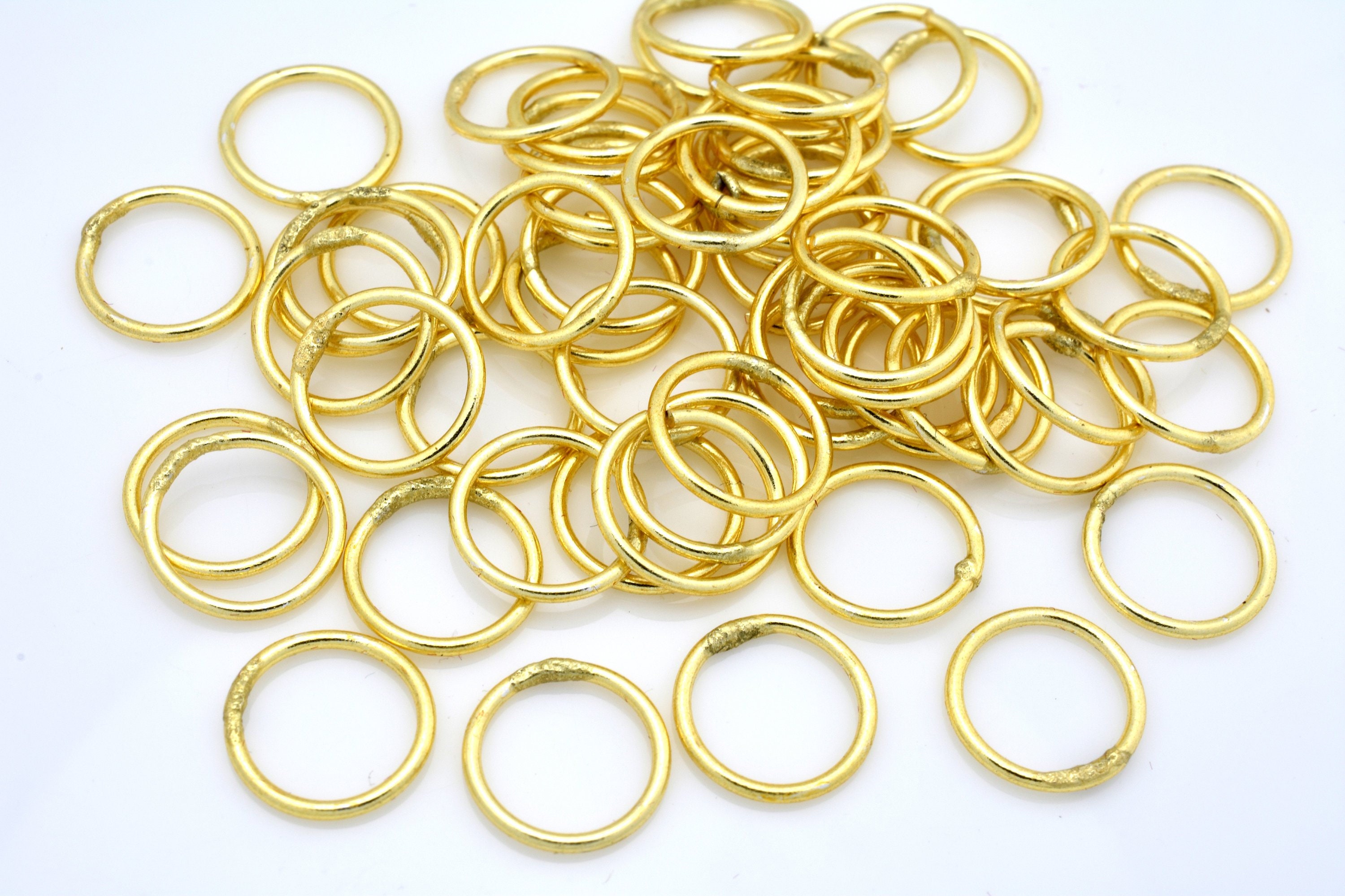 10mm 59pc Gold Closed Jump Rings for Jewelry Making O Rings Etsy